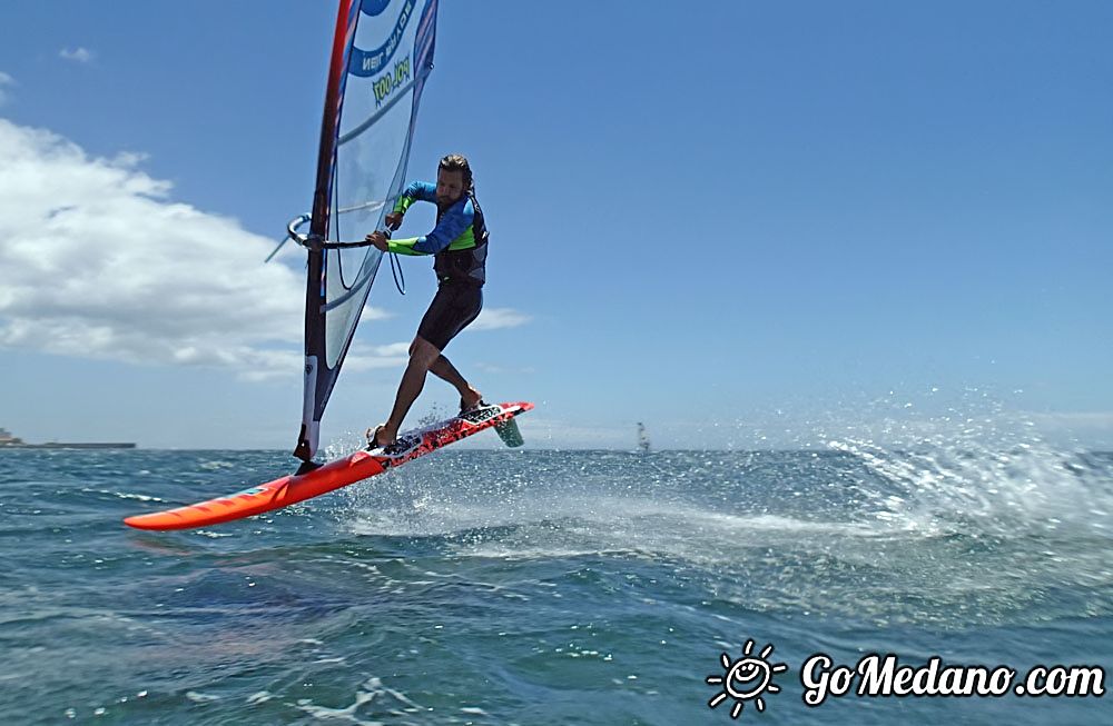 Fun freestyle 3style with south wind in El Medano 08-05-2016 Tenerife