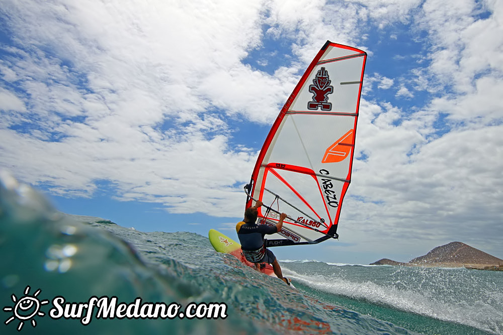 Wave windsurfing at El Cabezo in El Medano Tenerife 15-09-2016 Tenerife
