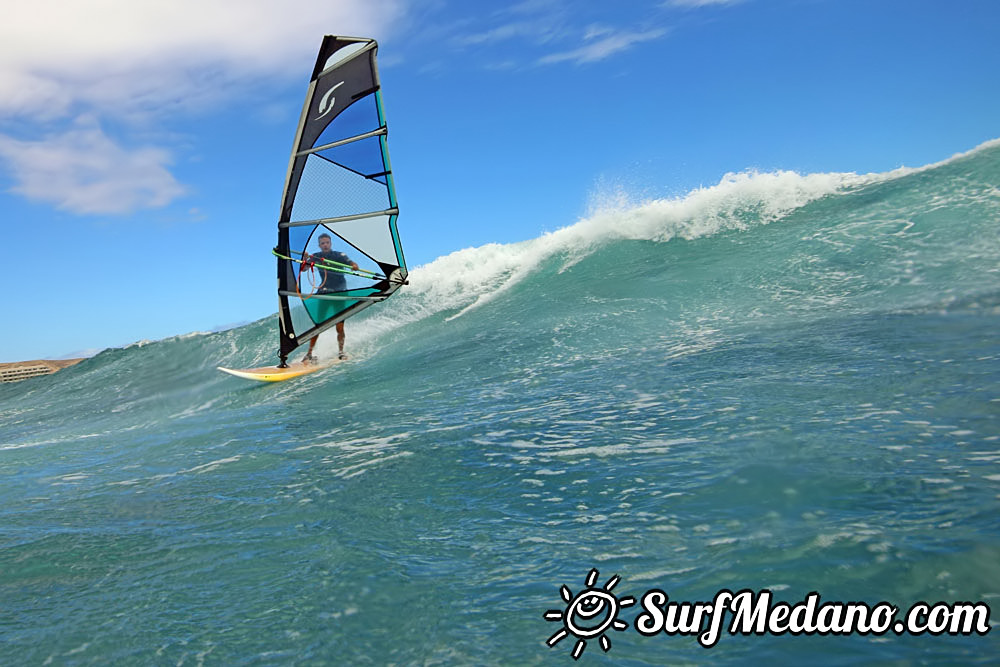 Wave windsurfing at El Cabezo in El Medano Tenerife 15-09-2016 Tenerife