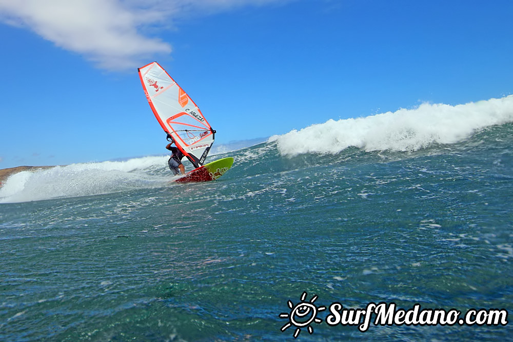 Wave windsurfing at El Cabezo in El Medano Tenerife 15-09-2016 Tenerife