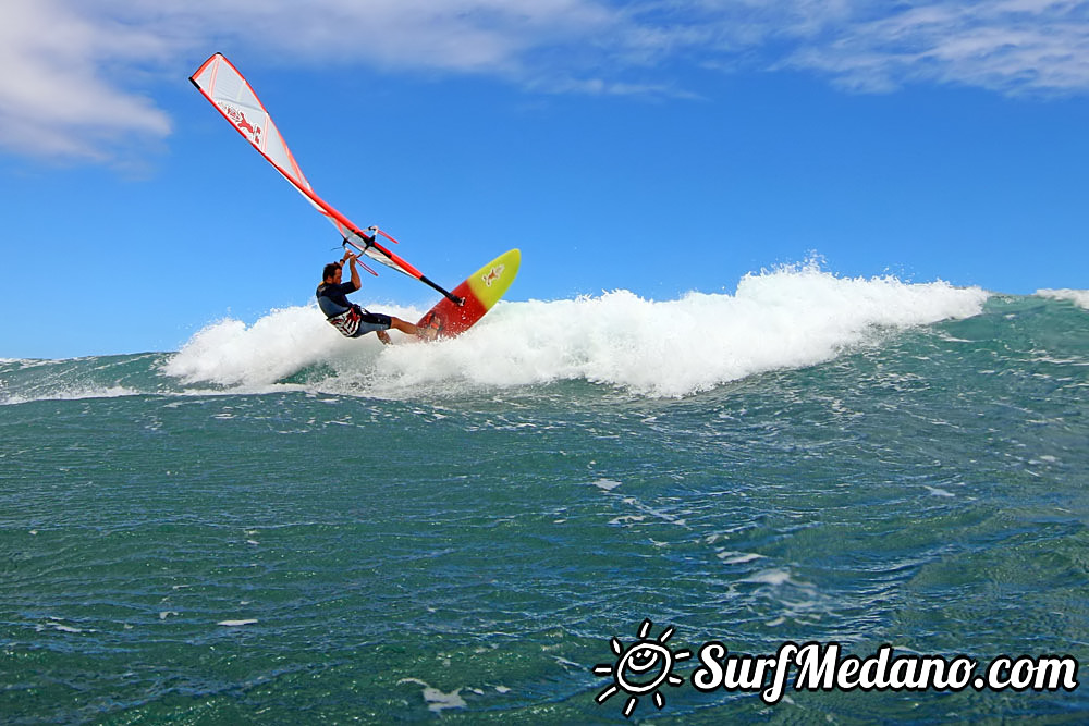 Wave windsurfing at El Cabezo in El Medano Tenerife 15-09-2016 Tenerife