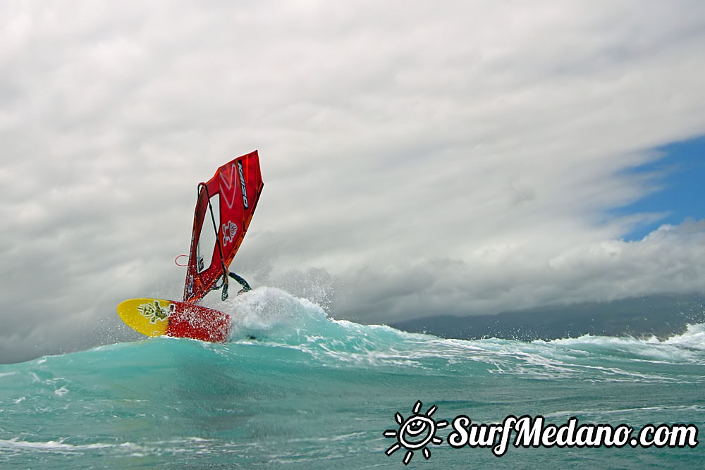 Wave windsurfing at El Cabezo in El Medano Tenerife 15-09-2016 Tenerife