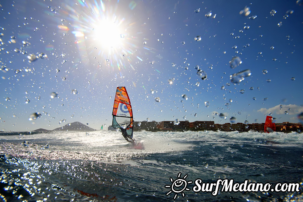  Wave windsurfing at El Cabezo in El Medano Tenerife 18-02-2017 Tenerife