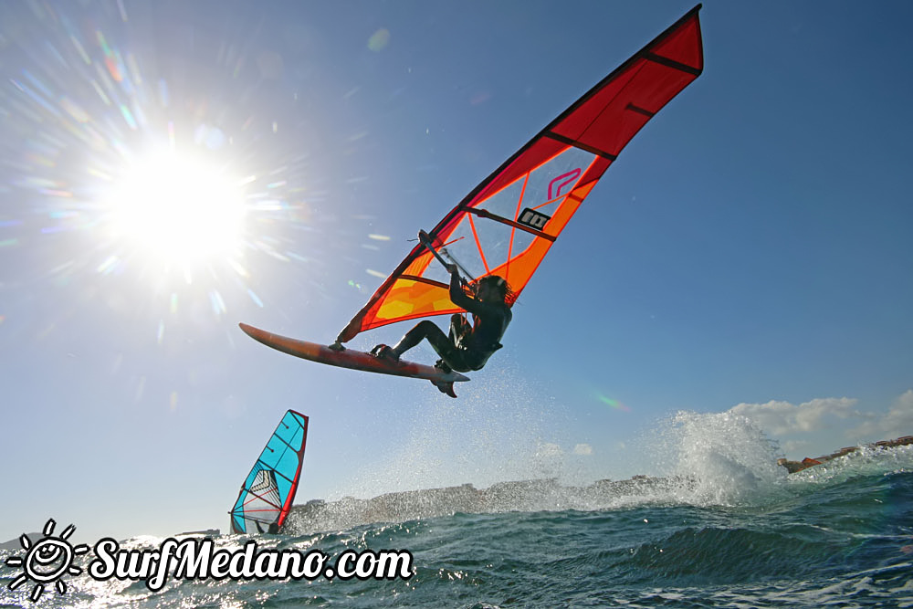  Wave windsurfing at El Cabezo in El Medano Tenerife 18-02-2017 Tenerife