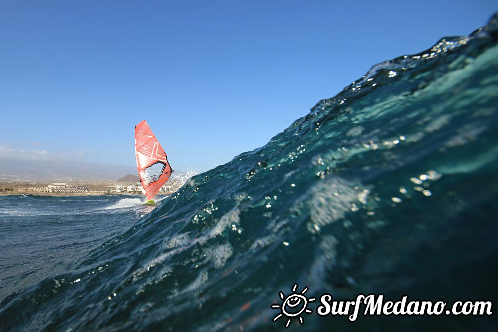  Wave windsurfing at El Cabezo in El Medano Tenerife 18-02-2017 Tenerife