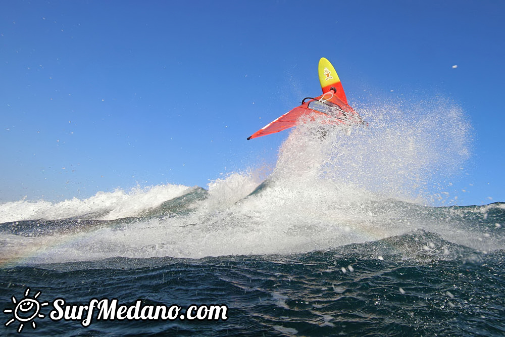  Wave windsurfing at El Cabezo in El Medano Tenerife 18-02-2017 Tenerife