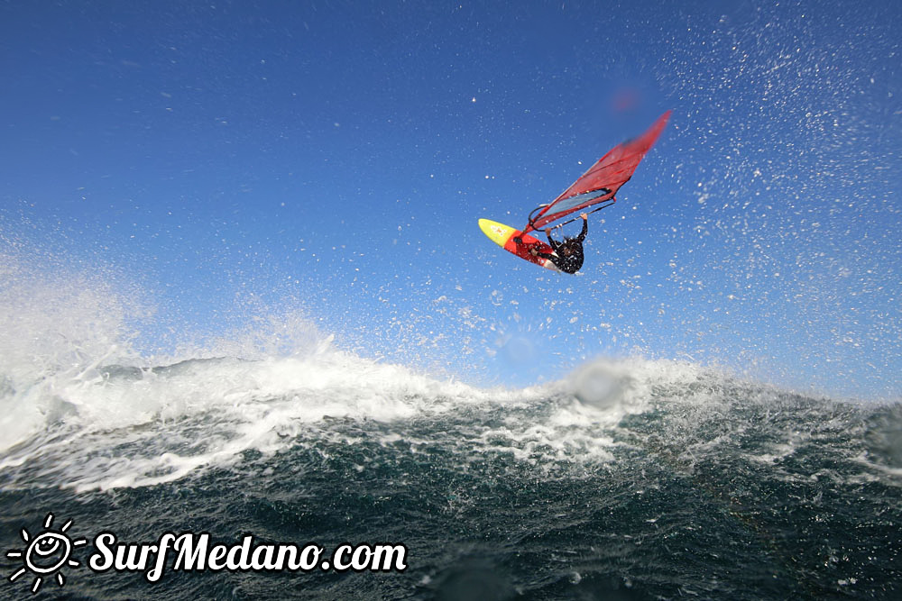  Wave windsurfing at El Cabezo in El Medano Tenerife 18-02-2017 Tenerife