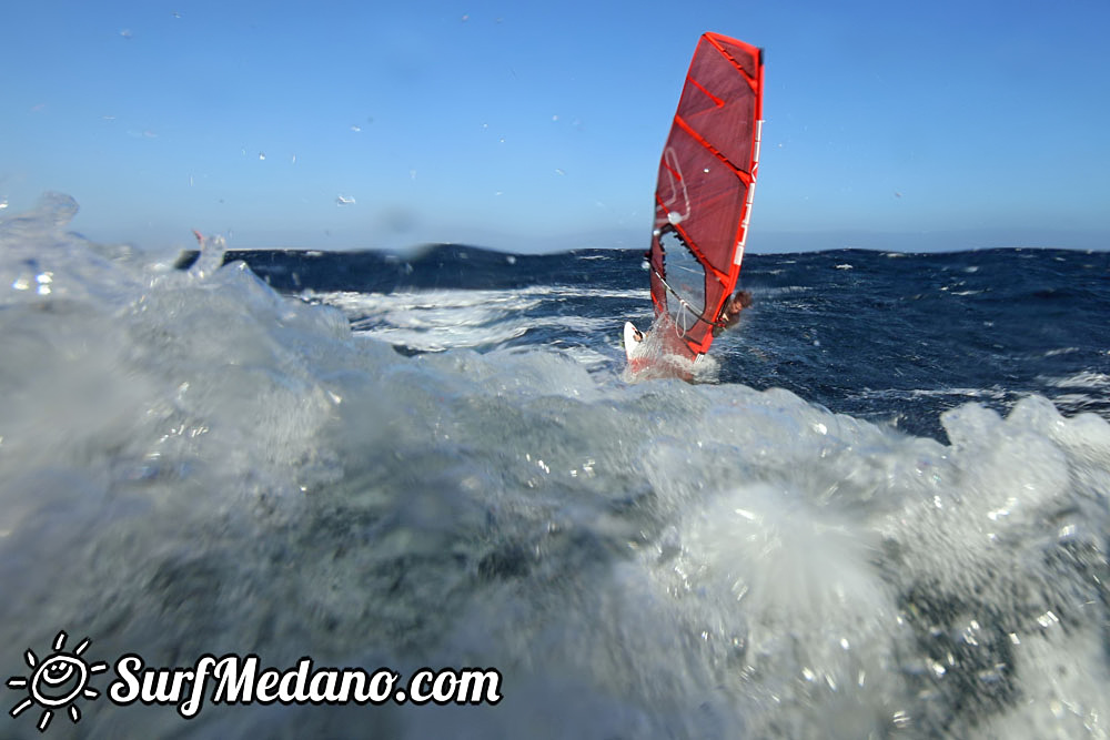  Wave windsurfing at El Cabezo in El Medano Tenerife 18-02-2017 Tenerife