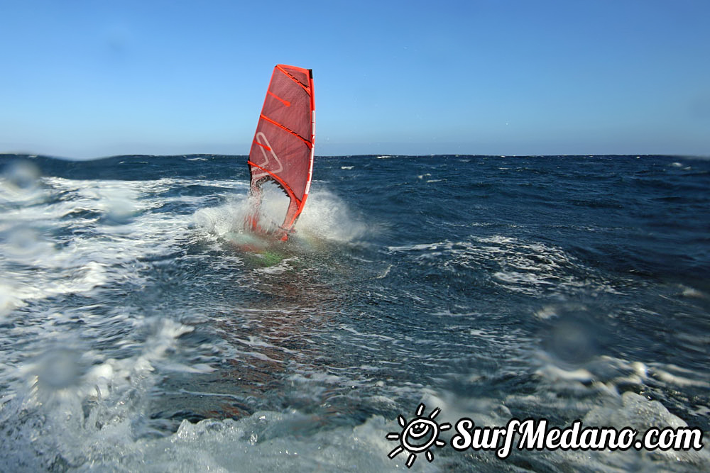  Wave windsurfing at El Cabezo in El Medano Tenerife 18-02-2017 Tenerife