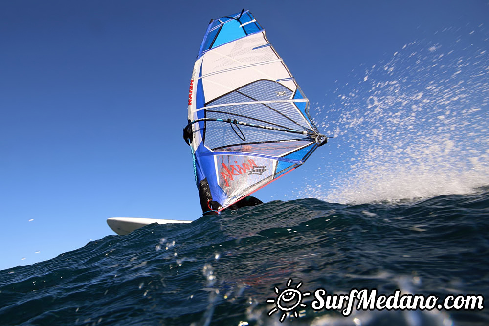  Wave windsurfing at El Cabezo in El Medano Tenerife 18-02-2017 Tenerife