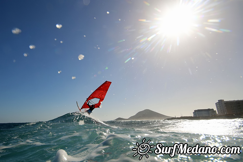 Wave windsurfing at El Cabezo in El Medano Tenerife 18-02-2017 Tenerife