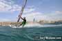 Windsurfing with 30 knots at TWS Playa Sur in El Medano Tenerife 16-09-2017