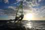 Sunset windsurfing at Harbour Wall in El Medano Tenerife 05-11-2017