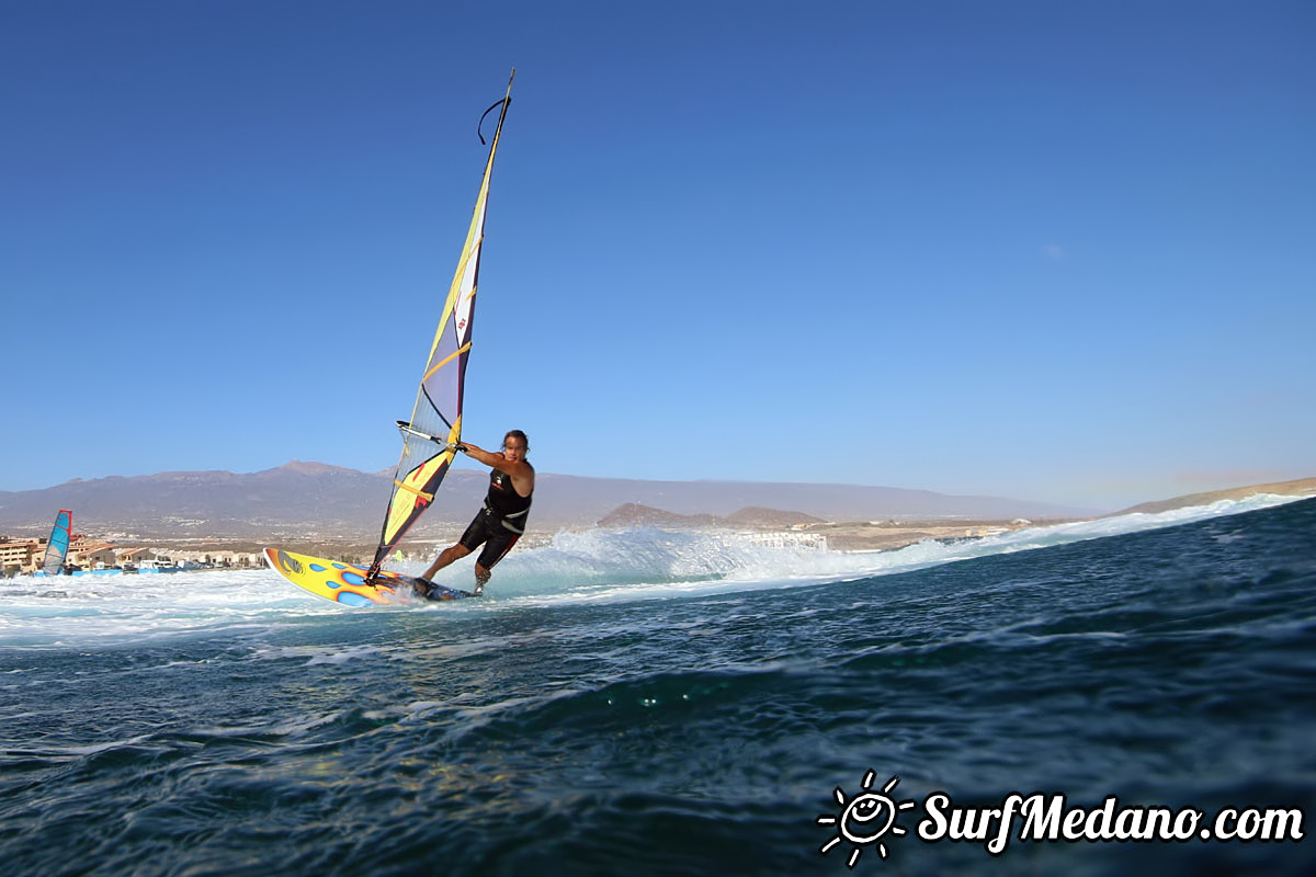 New Years Day windsurfing at El Cabezo in El Medano Tenerife 01-01-2018 Tenerife