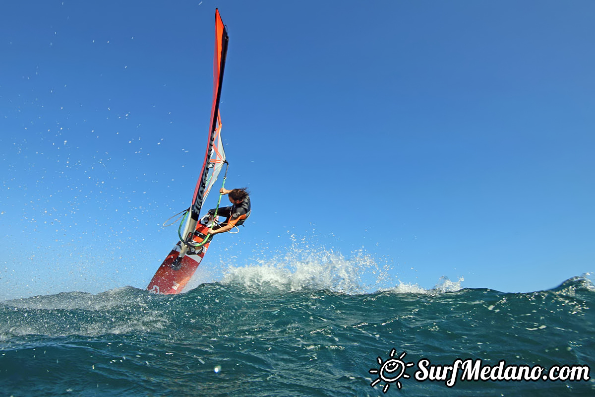 New Years Day windsurfing at El Cabezo in El Medano Tenerife 01-01-2018 Tenerife