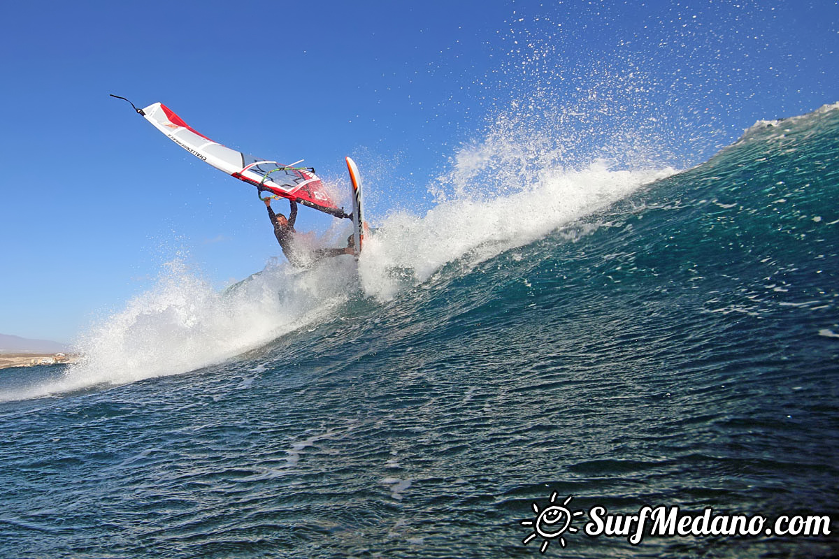 New Years Day windsurfing at El Cabezo in El Medano Tenerife 01-01-2018 Tenerife