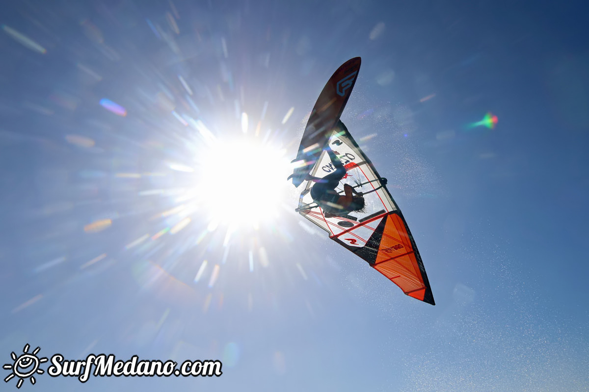 New Years Day windsurfing at El Cabezo in El Medano Tenerife 01-01-2018 Tenerife