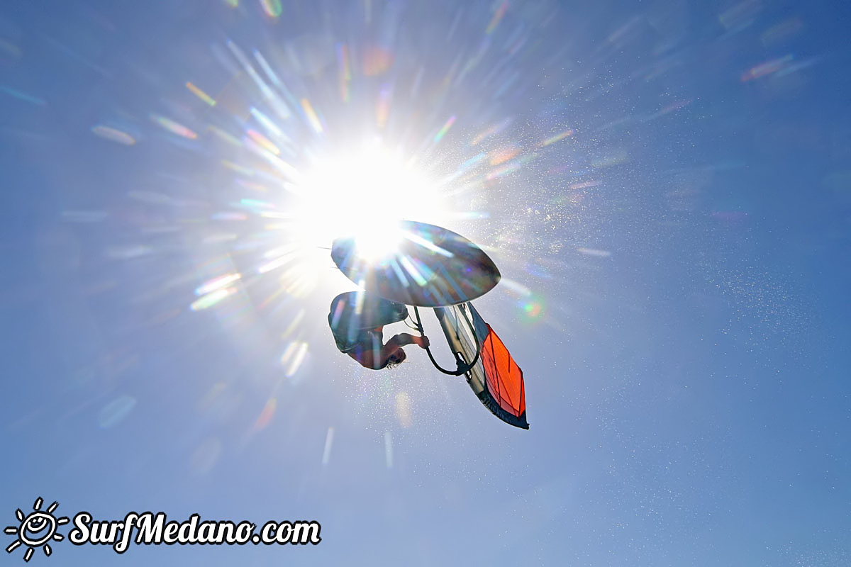 New Years Day windsurfing at El Cabezo in El Medano Tenerife 01-01-2018 Tenerife