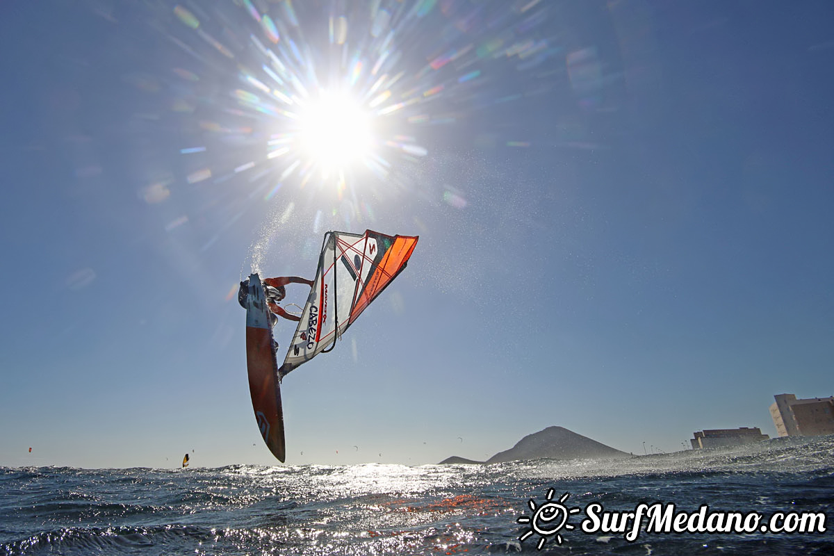 New Years Day windsurfing at El Cabezo in El Medano Tenerife 01-01-2018 Tenerife