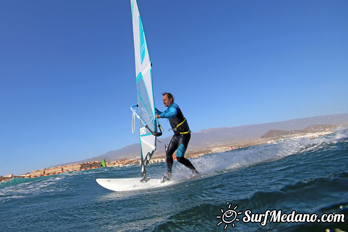 New Years Day windsurfing at El Cabezo in El Medano Tenerife 01-01-2018 Tenerife