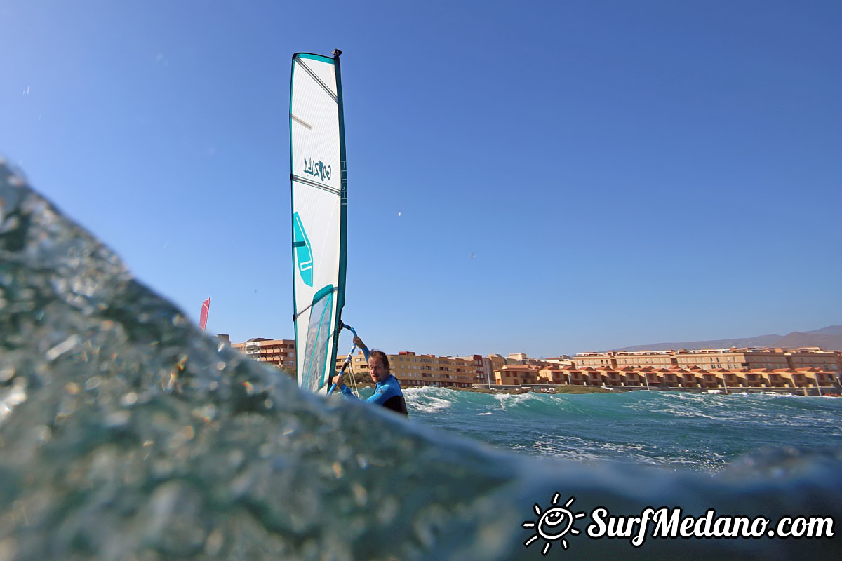 New Years Day windsurfing at El Cabezo in El Medano Tenerife 01-01-2018 Tenerife