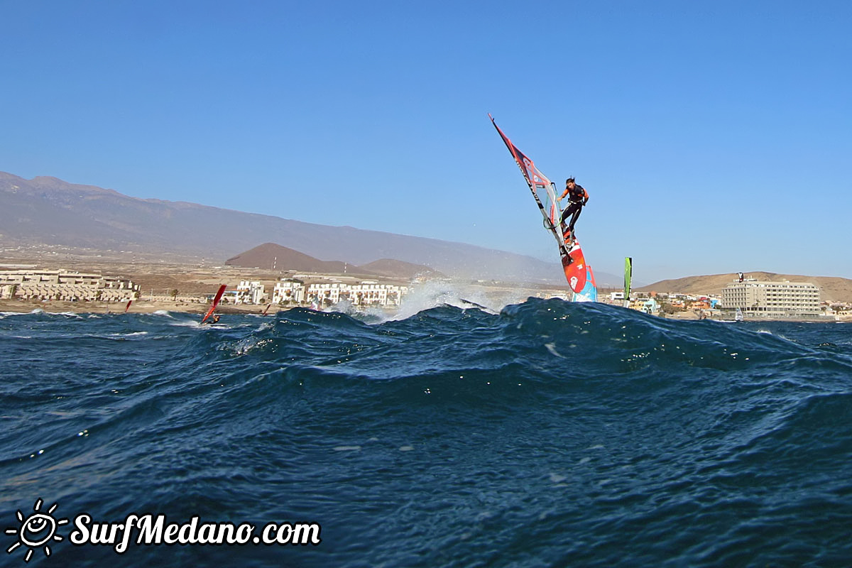 New Years Day windsurfing at El Cabezo in El Medano Tenerife 01-01-2018 Tenerife