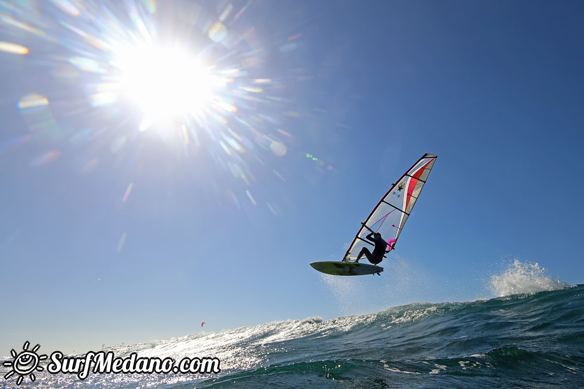 New Years Day windsurfing at El Cabezo in El Medano Tenerife 01-01-2018 Tenerife