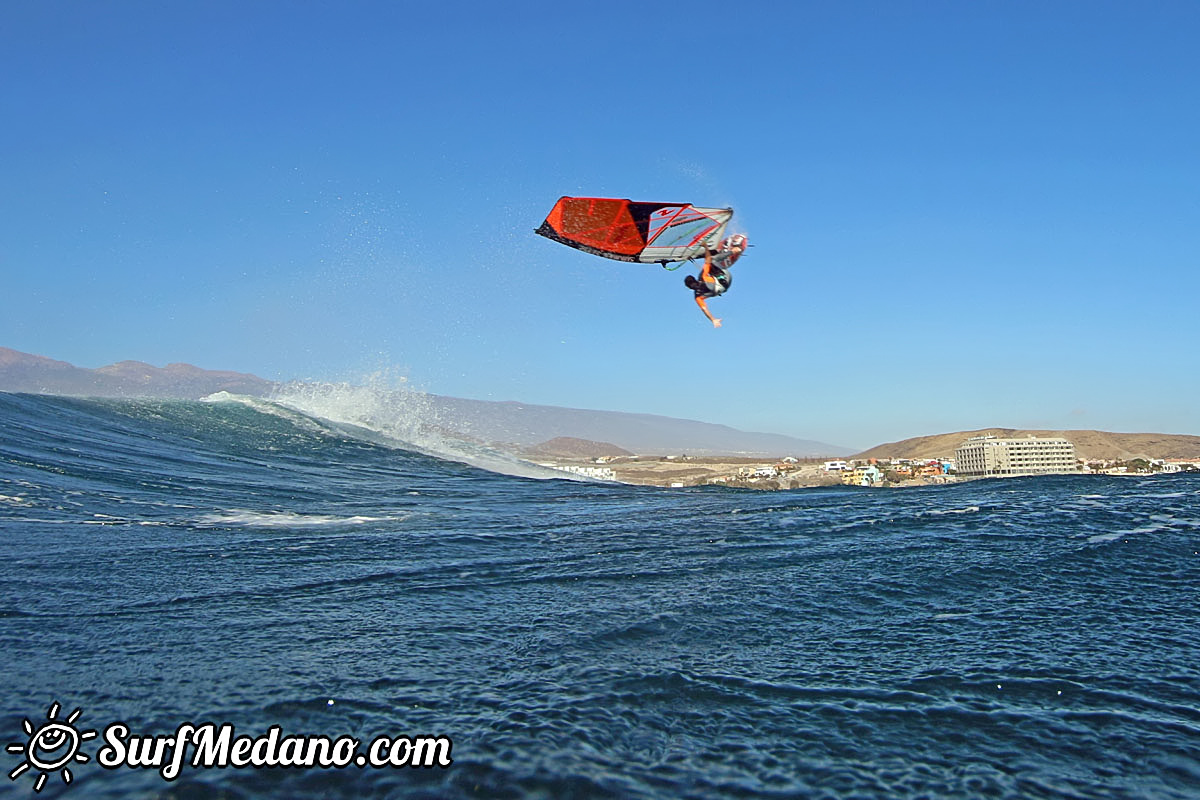 New Years Day windsurfing at El Cabezo in El Medano Tenerife 01-01-2018 Tenerife