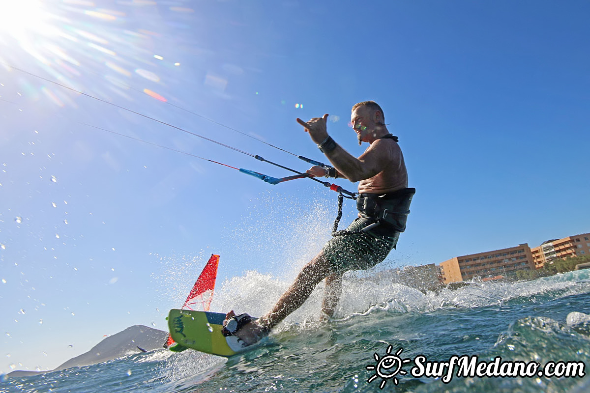 New Years Day windsurfing at El Cabezo in El Medano Tenerife 01-01-2018 Tenerife