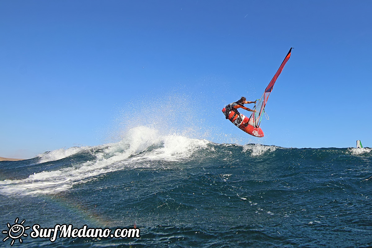 New Years Day windsurfing at El Cabezo in El Medano Tenerife 01-01-2018 Tenerife