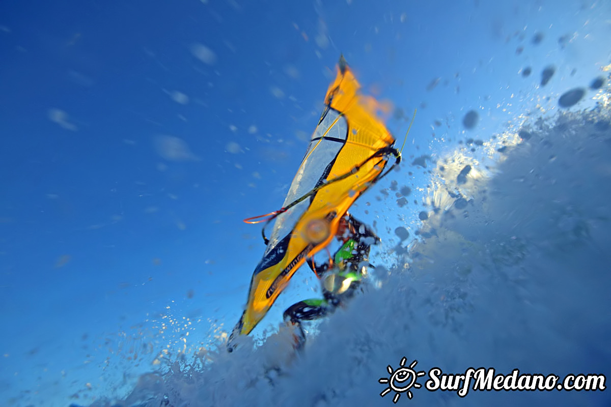 Sunrise windsurfing at Cabezo in El Medano Tenerife 26-01-2018 Tenerife