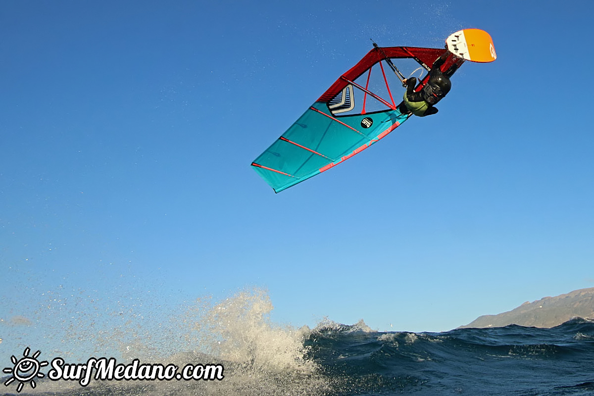 Sunrise windsurfing at Cabezo in El Medano Tenerife 26-01-2018 Tenerife