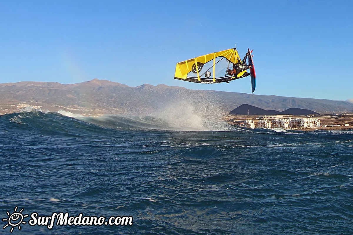 Sunrise windsurfing at Cabezo in El Medano Tenerife 26-01-2018 Tenerife