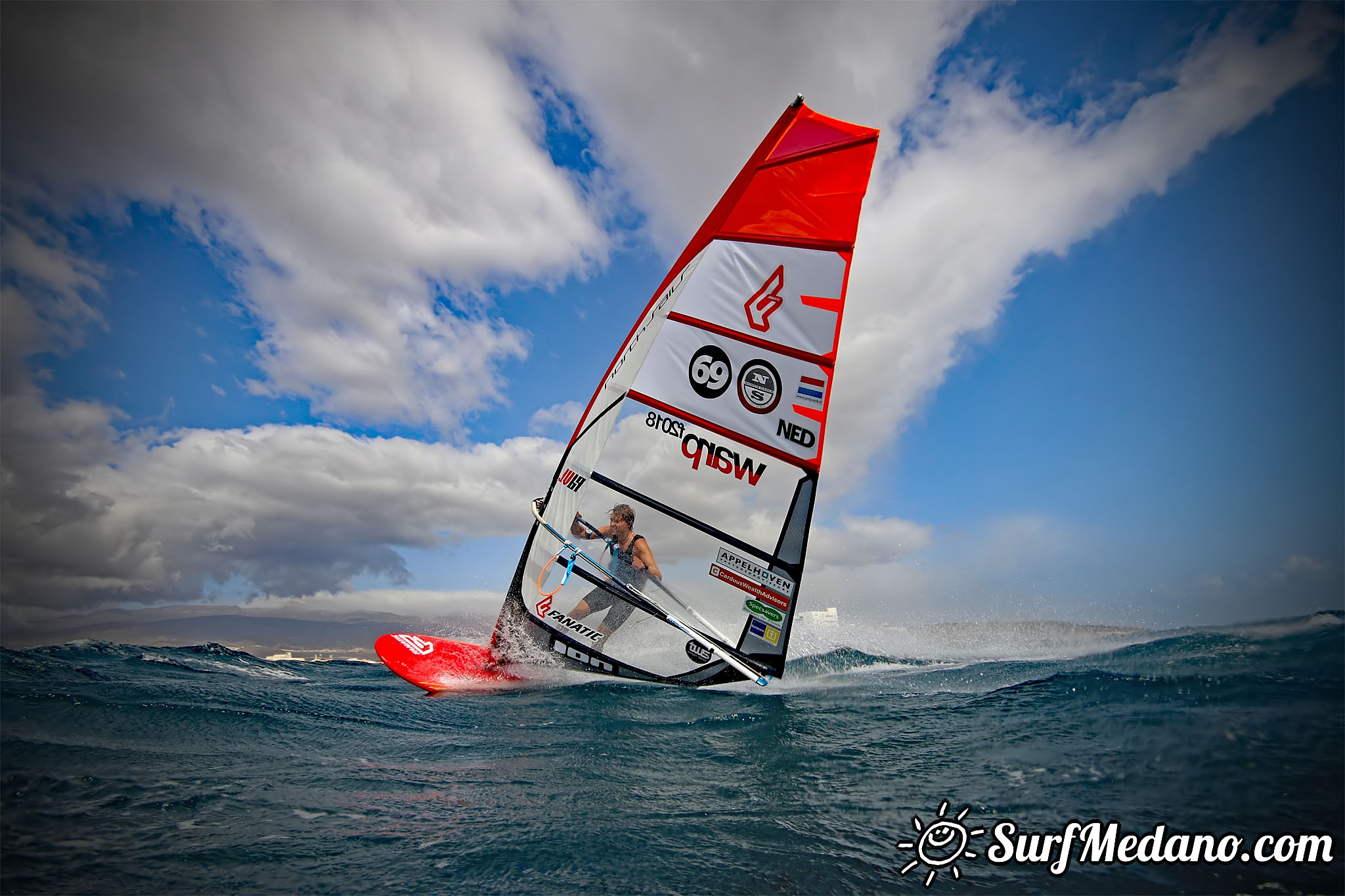 TWS Pro slalom windsurfing training in El Medano Tenerife 01-02-2018 Tenerife