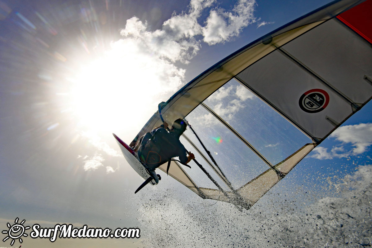 TWS Pro slalom windsurfing training in El Medano Tenerife 01-02-2018 Tenerife