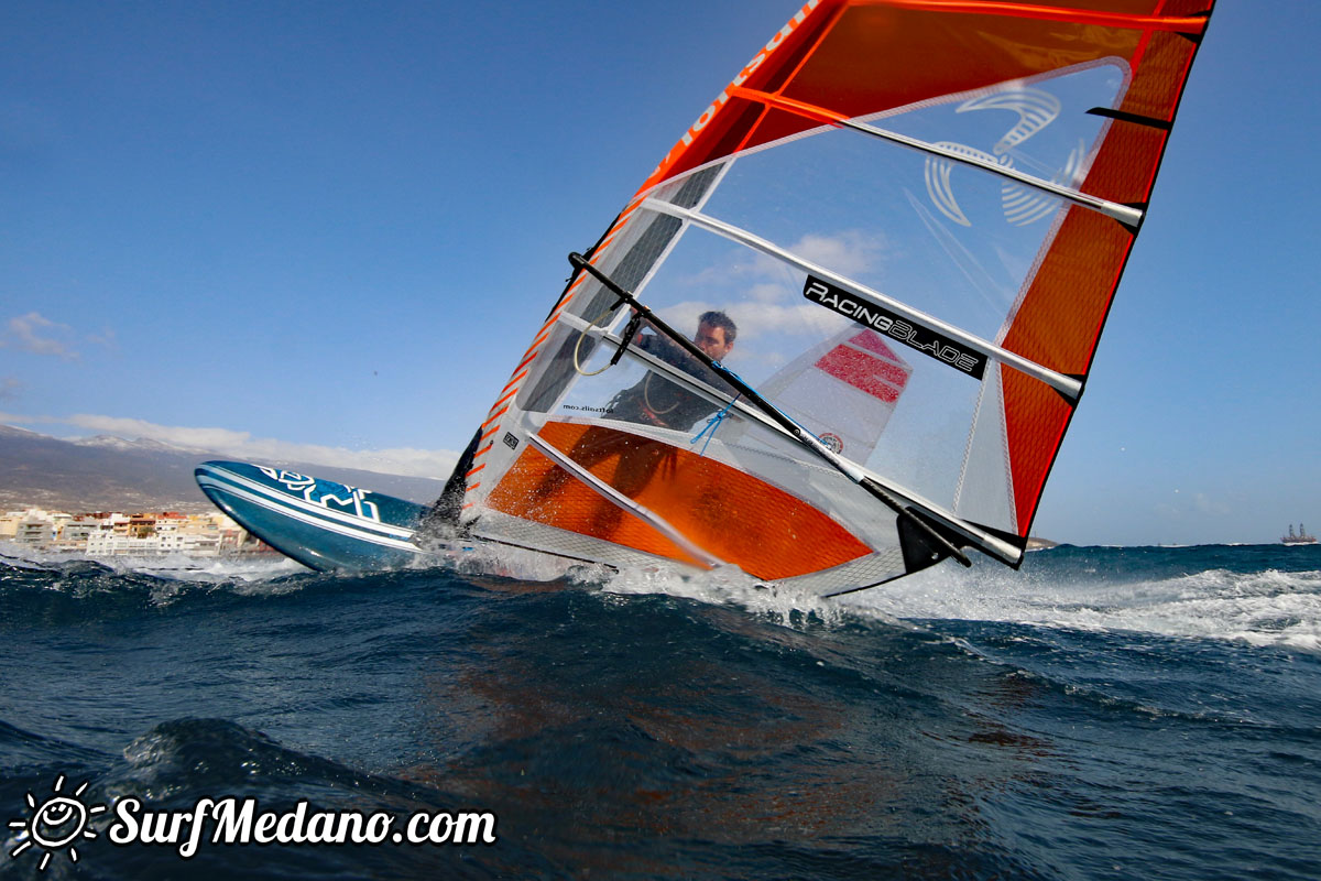 TWS Pro slalom windsurfing training in El Medano Tenerife 01-02-2018 Tenerife