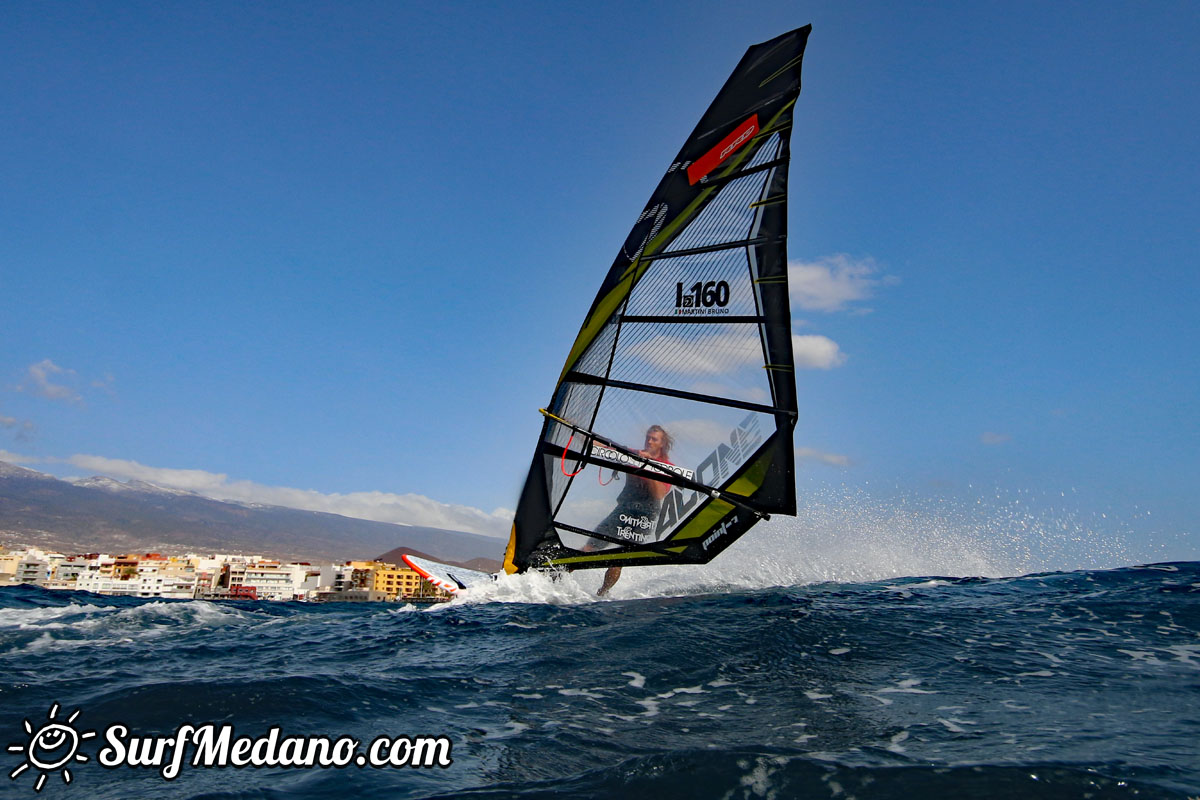 TWS Pro slalom windsurfing training in El Medano Tenerife 01-02-2018 Tenerife