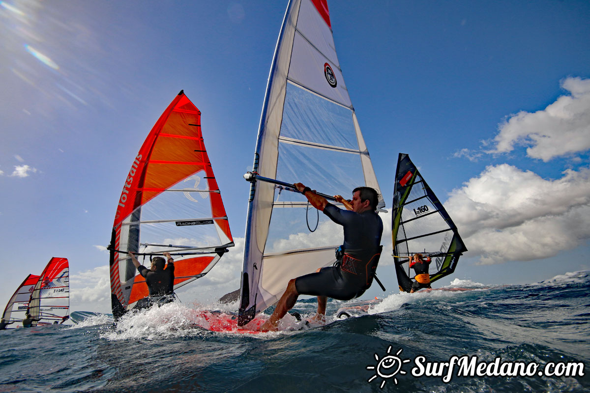 TWS Pro slalom windsurfing training in El Medano Tenerife 01-02-2018 Tenerife