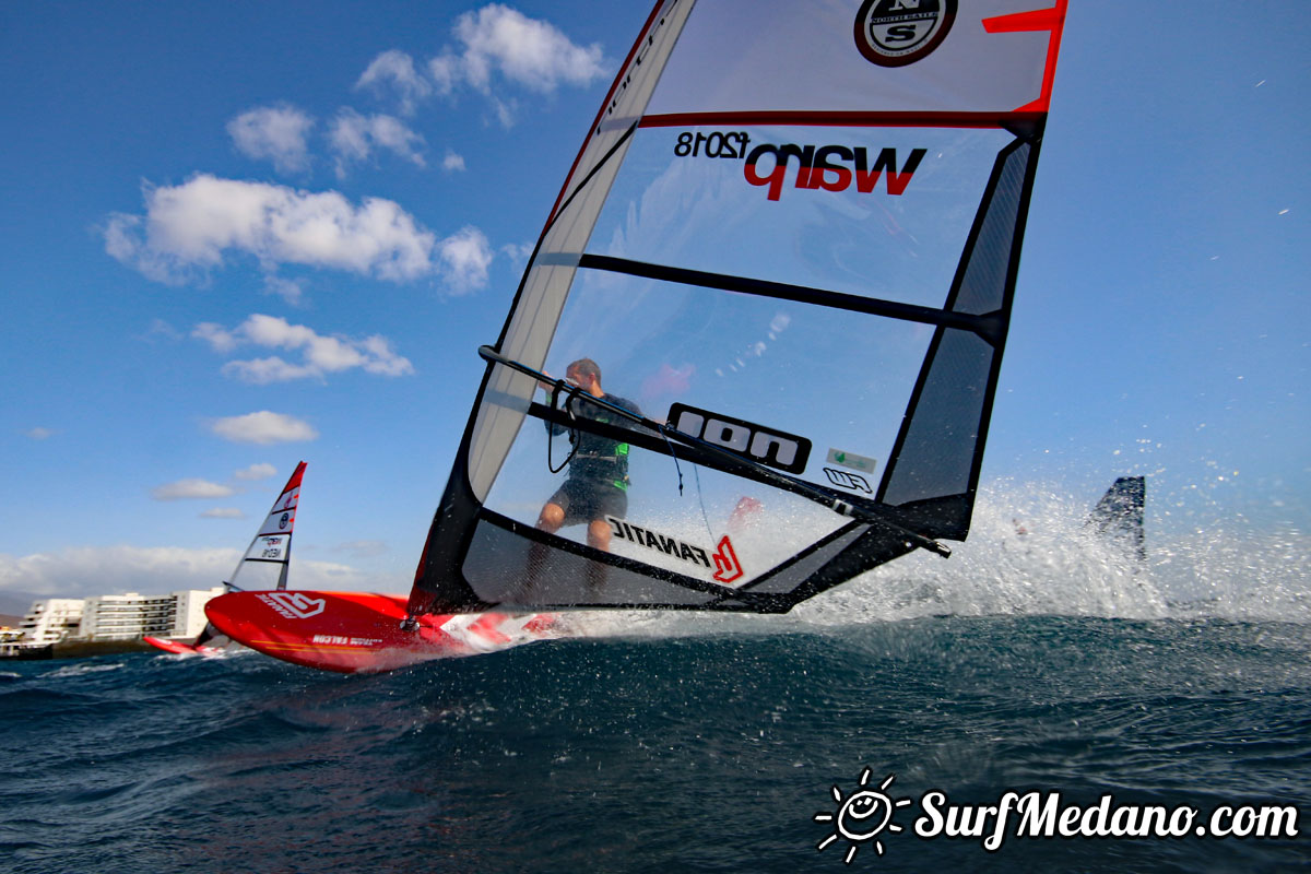 TWS Pro slalom windsurfing training in El Medano Tenerife 01-02-2018 Tenerife