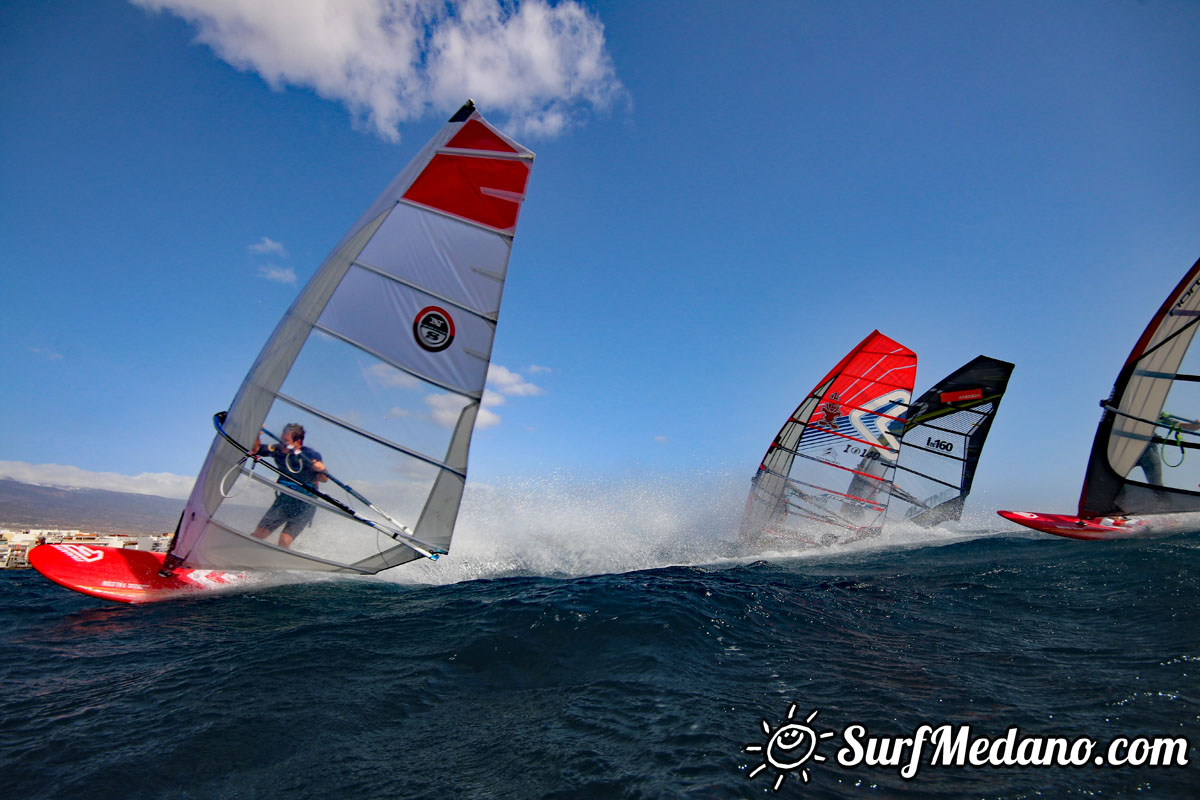 TWS Pro slalom windsurfing training in El Medano Tenerife 01-02-2018 Tenerife