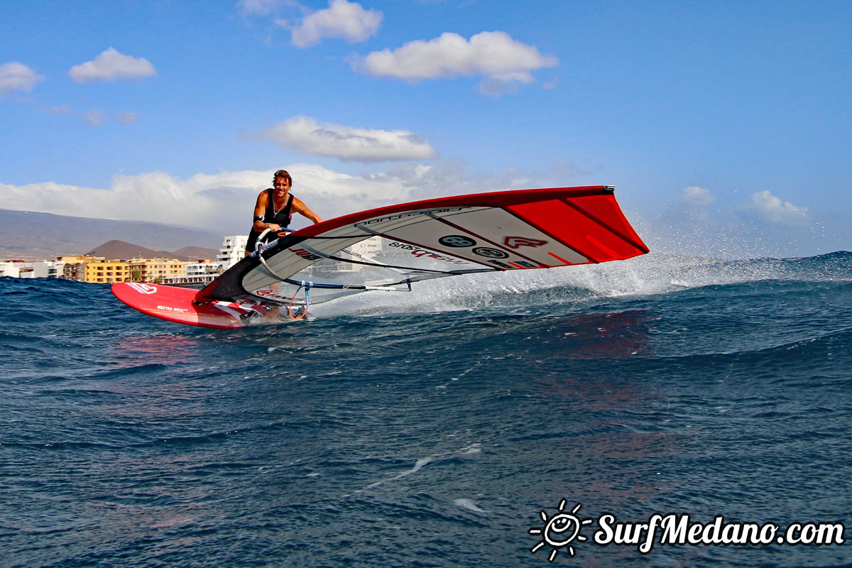 TWS Pro slalom windsurfing training in El Medano Tenerife 01-02-2018 Tenerife