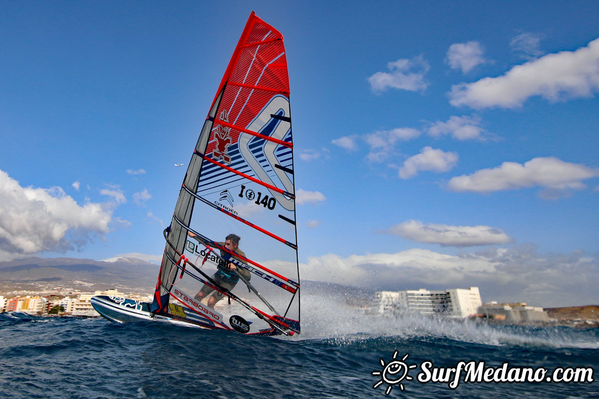 TWS Pro slalom windsurfing training in El Medano Tenerife 01-02-2018 Tenerife