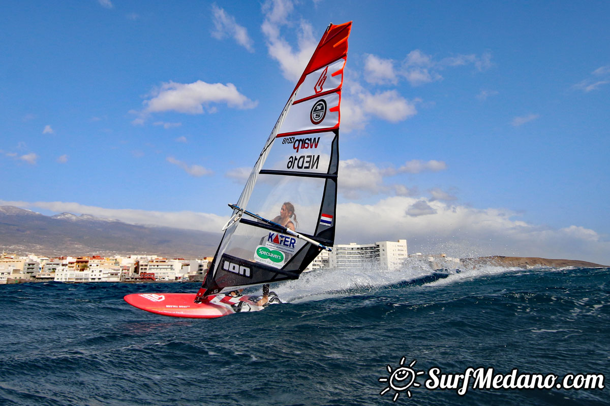 TWS Pro slalom windsurfing training in El Medano Tenerife 01-02-2018 Tenerife