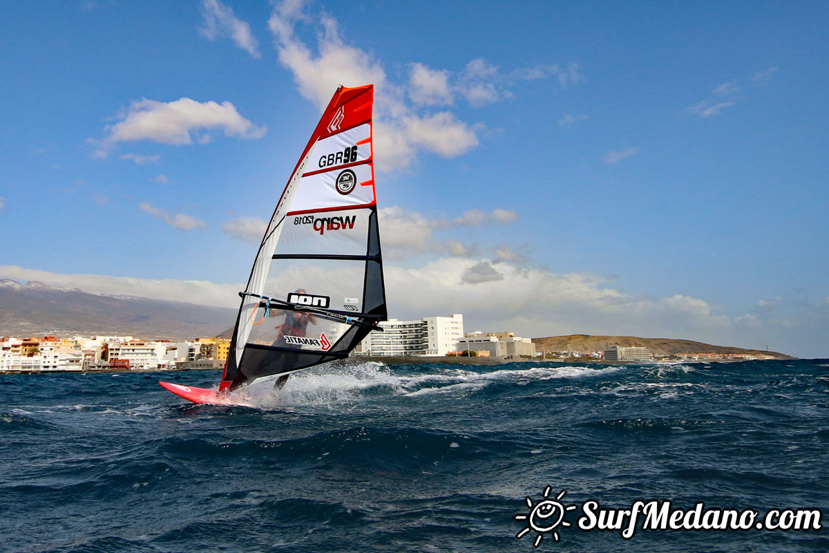 TWS Pro slalom windsurfing training in El Medano Tenerife 01-02-2018 Tenerife