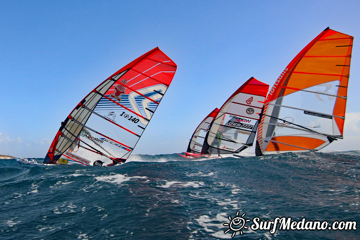 TWS Pro slalom windsurfing training in El Medano Tenerife 01-02-2018 Tenerife