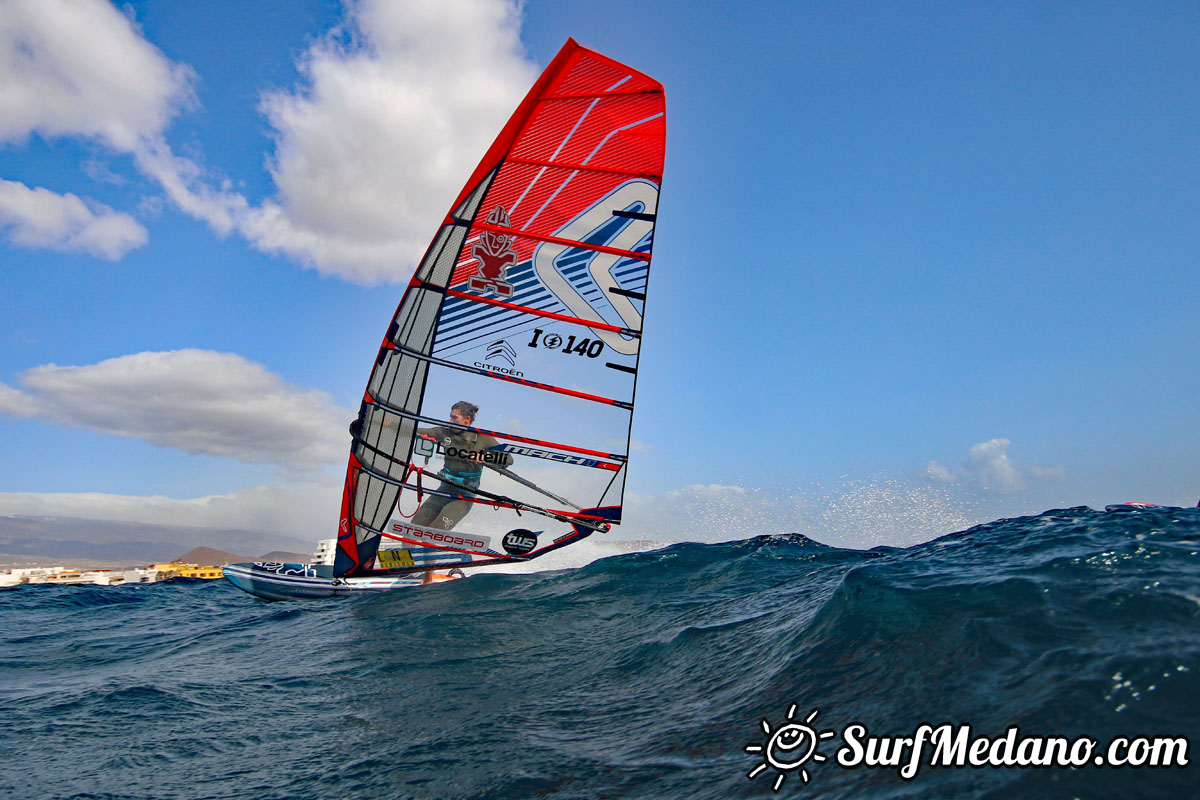 TWS Pro slalom windsurfing training in El Medano Tenerife 01-02-2018 Tenerife