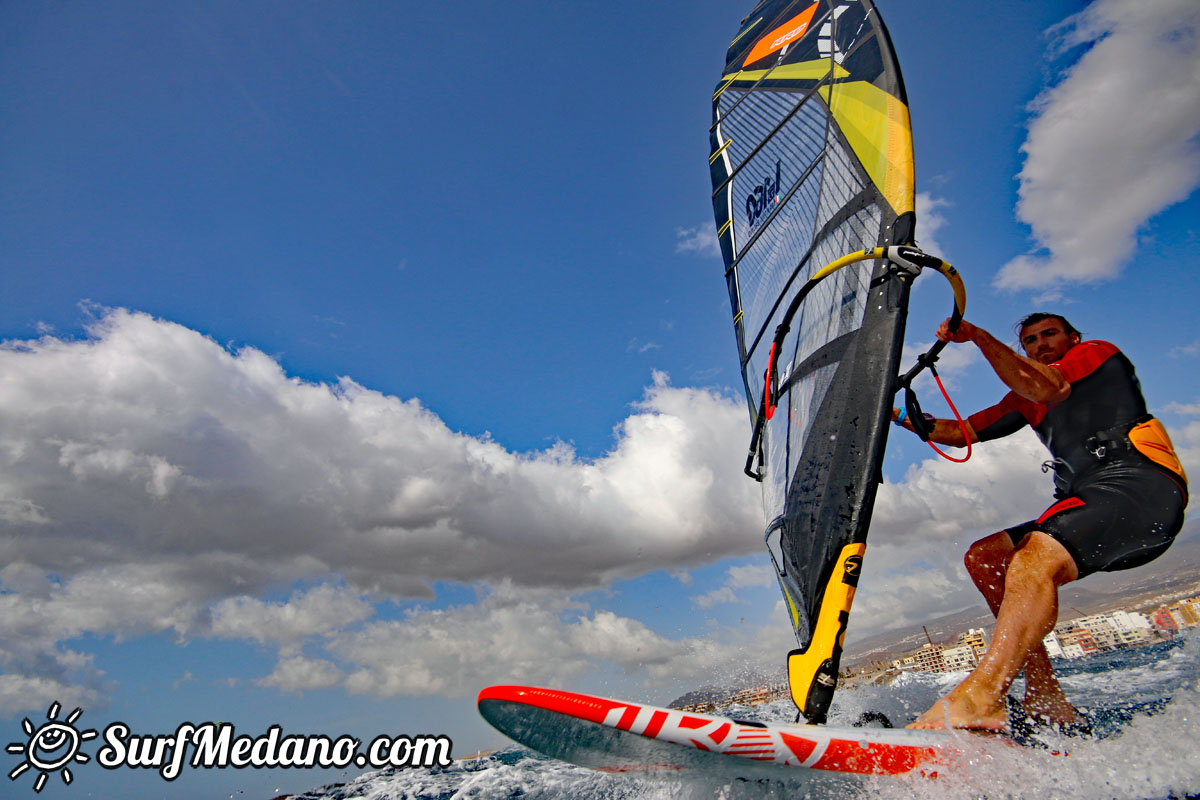 TWS Pro slalom windsurfing training in El Medano Tenerife 01-02-2018 Tenerife