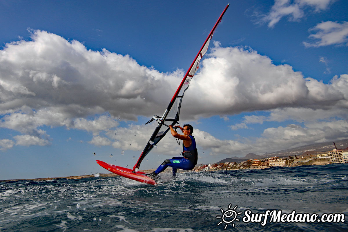 TWS Pro slalom windsurfing training in El Medano Tenerife 01-02-2018 Tenerife