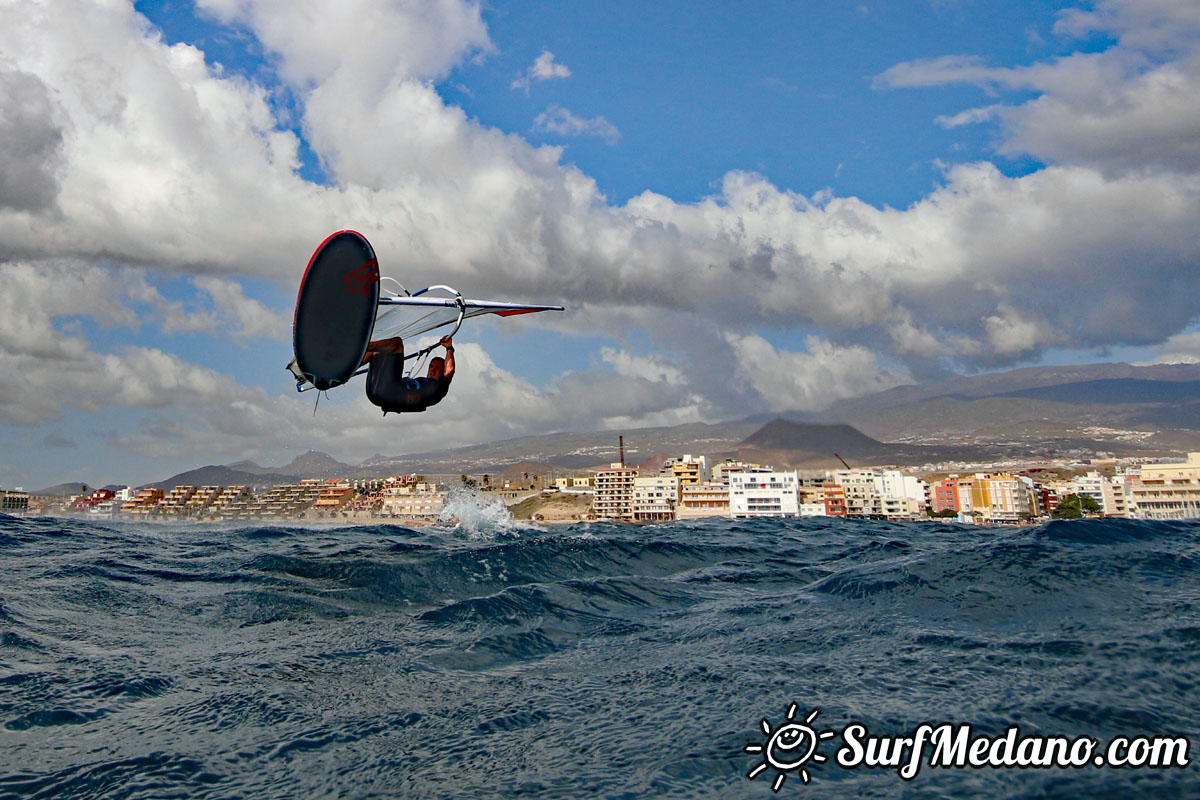 TWS Pro slalom windsurfing training in El Medano Tenerife 01-02-2018 Tenerife