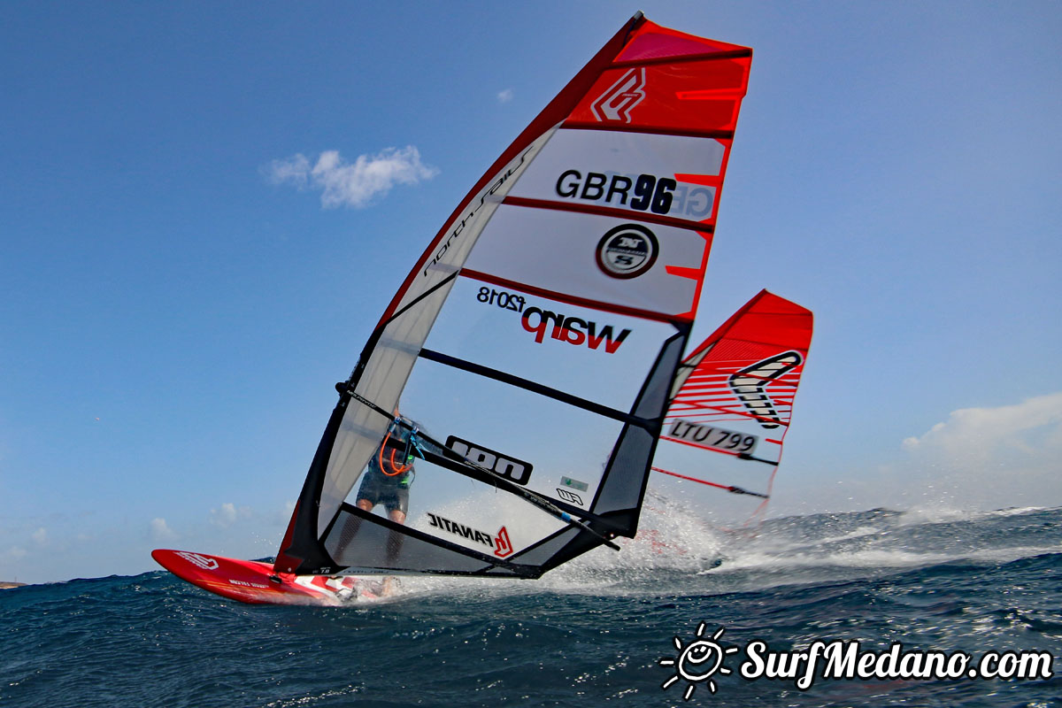 TWS Pro slalom windsurfing training in El Medano Tenerife 01-02-2018 Tenerife